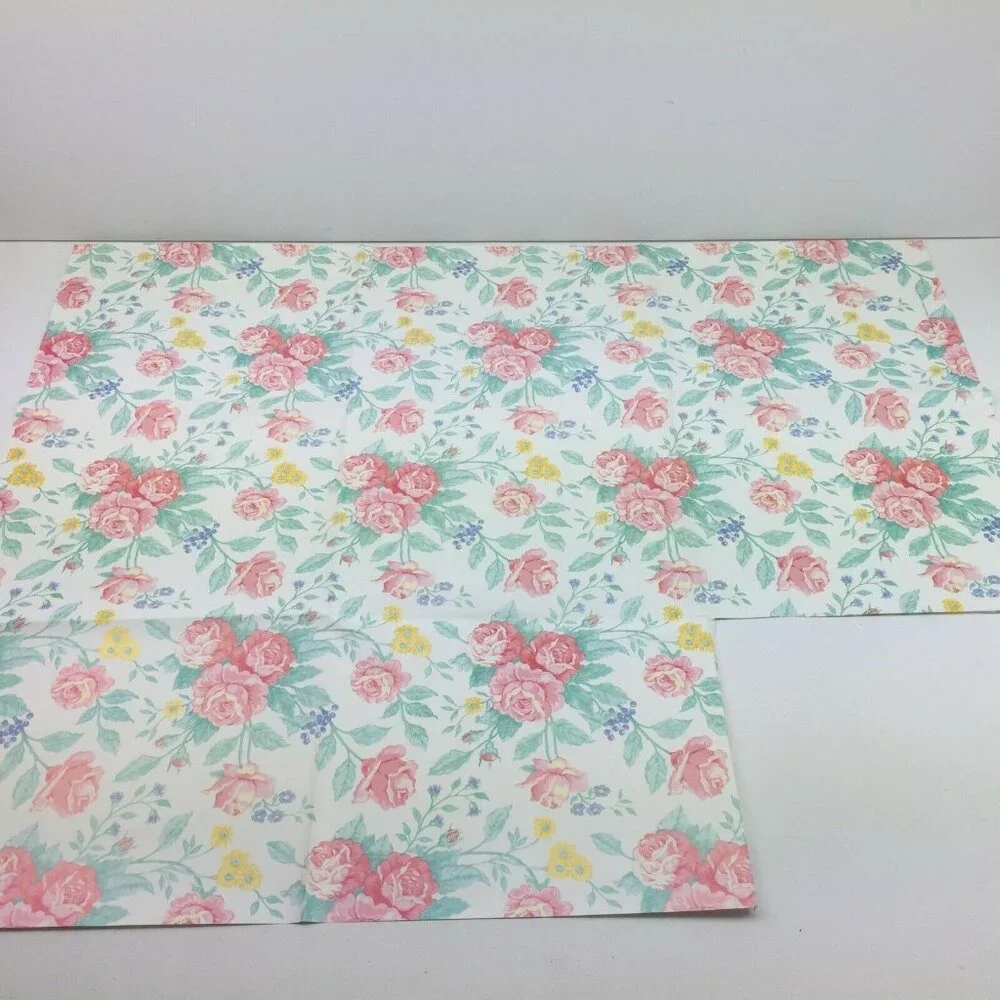 All Occasions Floral Double Wedding Ring Quilt Party Printed Gift Wrapping Paper